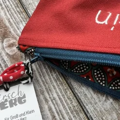 Best Erzieherin mit Herz Federmäppchen rot als Abschiedsgeschenk Kinder Federmäppchen
