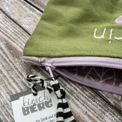 Outlet Erzieherin mit Herz Federmäppchen grün als Abschiedsgeschenk Kinder Federmäppchen