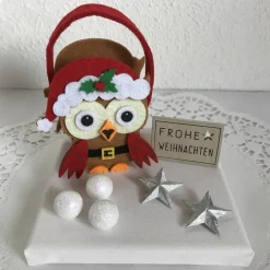 Outlet Eule Geldgeschenk Weihnachten Weihnachtsdeko Sterne Geld Gutschein Weihnachtsgeschenk Filz-Tasche Holz Geldgeschenke