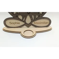 Outlet Ewige Verbundenheit: Personalisiertes Holz-Windlicht mit Herz & Namensgravur Valentinstagsgeschenke