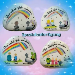 Gedenksteine|Sentimentina Familienstein - Wohnt jetzt woanders  - Ein einzigartiger, individueller Trauerstein