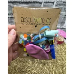 Outlet Fasching To Go | Luftschlange | Konfetti | Luftballon | Tröte | Gastgeschenk | Mitbringsel Deko