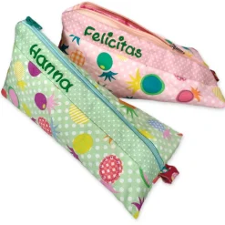 Best Federmäppchen Ananas grün mit Namen personalisiert Mäppchen Schulmäppchen Schlamperle Brillenetui Schlampermäppchen Kinder Federmäppchen
