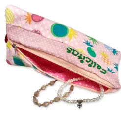 Discount Federmäppchen Ananas rosa mit Namen personalisiert Mäppchen Schulmäppchen Schlamperle Brillenetui Schlampermäppchen Kinder Federmäppchen