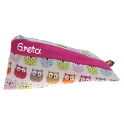 Online Federmäppchen Eulenfamilie pink mit Namen personalisiert Mäppchen Schulmäppchen Brillenetui Schlampermäppchen Etui Kinder Federmäppchen
