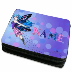 Best Federmäppchen inkl. Inhalt Motiv Fee mit Name / personalisierbar / Seifenblasen Kinder Federmäppchen
