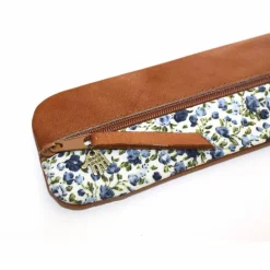 Hot FEDERMÄPPCHEN Leder & blaue Rosen Federmäppchen