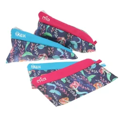 Clearance Federmäppchen Meerjungfrau Pink mit Namen personalisiert Mäppchen Schulmäppchen Brillenetui Schlampermäppchen Etui Kinder Federmäppchen