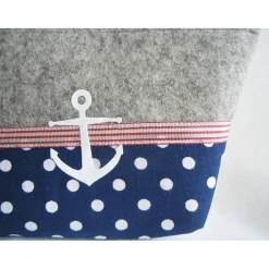 Clearance Federmäppchen Mäppchen Anker maritim Punkte Federmäppchen