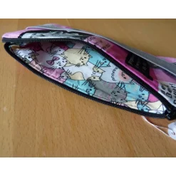 Einschulung|Quiltulli's Shopr Federmäppchen, Schlampermäppchen, Stiftetasche Katzen mit Gummiband