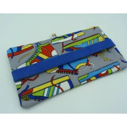Einschulung|Quiltulli's Shopr Federmäppchen, Schlampermäppchen, Stiftetasche mit Gummiband und Schuhen als Stoffmotiv