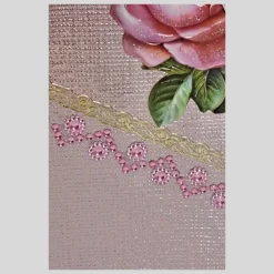 Online Feminine Geschenktasche mit 3D Blumenmotiv in Rosa Geschenkverpackungen