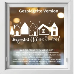 Hot Fensterbild fröhliche Winterzeit Weihnachtsdekoration Sticker Aufkleber 2 Farben 3 Größen auch in XXL Sticker & Aufkleber