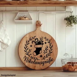 Discount Fensterbild Kranz Aufkleber Nikolausgrüße Nikolaustag | Winterzeit Deko Adventzeit und Nikolaus , Exklusiv Sticker & Aufkleber