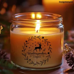 Best Fensterbild Kranz Aufkleber Winterzauber | Winterzeit Deko für Advent und Weihnachten, Exklusiv Sticker & Aufkleber