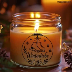 Hot Fensterbild Kranz Aufkleber Winterliebe | Winterzeit Deko für Advent und Weihnachten, Exklusiv Sticker & Aufkleber