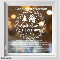 Sticker & Aufkleber|frickelfrieda Fensterbild Kranz Aufkleber Zauberhafte | Winterzeit Deko für Advent und Weihnachten, Exklusiv