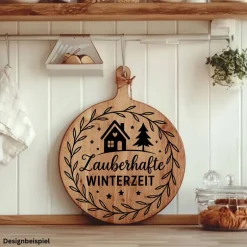 Sticker & Aufkleber|frickelfrieda Fensterbild Kranz Aufkleber Zauberhafte | Winterzeit Deko für Advent und Weihnachten, Exklusiv