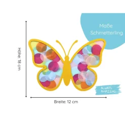 Clearance Fensterbild Schmetterlinge Bastelset | Fensterbilder aus Transparentpapier | Schmetterlinge basteln Frühling