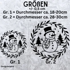 New Fensterbild Skandi Stil minimalistischer Aufkleber Schneemann | Winterzeit Deko für Advent und Weihnachten, Exklusi Sticker & Aufkleber
