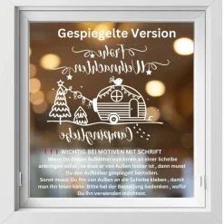 Fensterbild Weihnachten Campingliebe Weihnachtsdekoration Sticker Aufkleber 2 Farben 3 Größen Sticker & Aufkleber