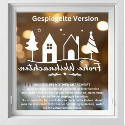 Sticker & Aufkleber|frickelfrieda Fensterbild Weihnachtsdekoration Sticker Aufkleber 2 Farben 3 Größen auch in XXL Deko