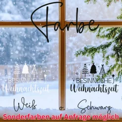 Fensterbild Weihnachtsdekoration Sticker Aufkleber 2 Farben 3 Größen auch in XXL Deko Sticker & Aufkleber