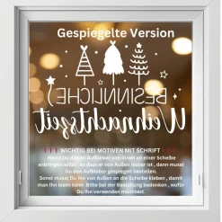Fensterbild Weihnachtsdekoration Sticker Aufkleber 2 Farben 3 Größen auch in XXL Deko Sticker & Aufkleber