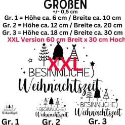 Fensterbild Weihnachtsdekoration Sticker Aufkleber 2 Farben 3 Größen auch in XXL Deko Sticker & Aufkleber