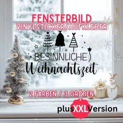 Fensterbild Weihnachtsdekoration Sticker Aufkleber 2 Farben 3 Größen auch in XXL Deko Sticker & Aufkleber
