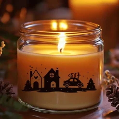 Sticker & Aufkleber|frickelfrieda Fensterbild Weihnachtsszene Weihnachtsdekoration Sticker Aufkleber 2 Farben 3 Größen auch in XXL