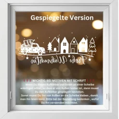 Hot Fensterbild Weihnachtsszene Weihnachtsdekoration Sticker Aufkleber 2 Farben 3 Größen auch in XXL Sticker & Aufkleber