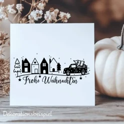 Hot Fensterbild Weihnachtsszene Weihnachtsdekoration Sticker Aufkleber 2 Farben 3 Größen auch in XXL Sticker & Aufkleber
