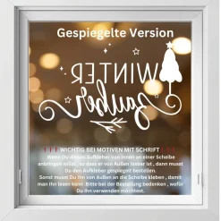 Discount Fensterbild Winterzauber Weihnachtsdekoration Sticker Aufkleber 2 Farben 3 Größen auch in XXL Deko Sticker & Aufkleber