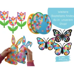 Discount Fensterbilder aus Transparentpapier | Basteln mit Transparentpapier | Fensterbilder Ostern | Tulpen basteln Frühling