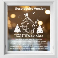Outlet Fensterdeko Advent schöne Winterzeit Fensterbild Weihnachtsdekoration Sticker Weihnacht 2 Farben 3 Größen Sticker & Aufkleber