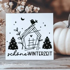 Outlet Fensterdeko Advent schöne Winterzeit Fensterbild Weihnachtsdekoration Sticker Weihnacht 2 Farben 3 Größen Sticker & Aufkleber