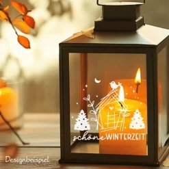 Outlet Fensterdeko Advent schöne Winterzeit Fensterbild Weihnachtsdekoration Sticker Weihnacht 2 Farben 3 Größen Sticker & Aufkleber