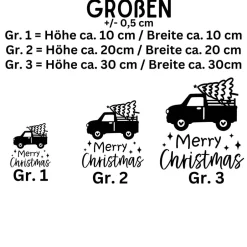 Outlet Fensterdeko Advent Weihnachten Fensterbild Weihnachtsdekoration Sticker merry christmas 2 Farben 3 Größen Sticker & Aufkleber