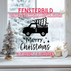 Outlet Fensterdeko Advent Weihnachten Fensterbild Weihnachtsdekoration Sticker merry christmas 2 Farben 3 Größen Sticker & Aufkleber