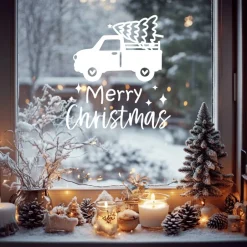 Outlet Fensterdeko Advent Weihnachten Fensterbild Weihnachtsdekoration Sticker merry christmas 2 Farben 3 Größen Sticker & Aufkleber