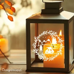 Sale Fensterdeko Advent Weihnachten Fensterbild Weihnachtsdekoration Sticker minimalistischer Kranz 2 Farben 3 Größen Sticker & Aufkleber