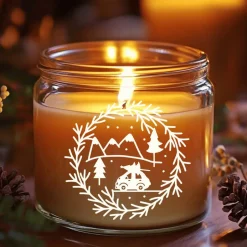 Sale Fensterdeko Advent Weihnachten Fensterbild Weihnachtsdekoration Sticker minimalistischer Kranz 2 Farben 3 Größen Sticker & Aufkleber