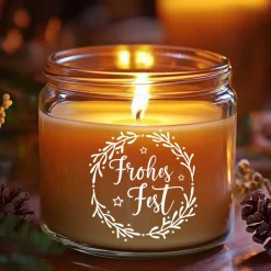 Clearance Fensterdeko Schriftzug Frohes Fest Fensterbild Weihnachtsdekoration Sticker Kranz 2 Farben 3 Größen Sticker & Aufkleber