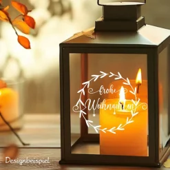 Fensterdeko Schriftzug Frohe Weihnachten Fensterbild Weihnachtsdekoration Sticker Kranz 2 Farben 3 Größen Sticker & Aufkleber