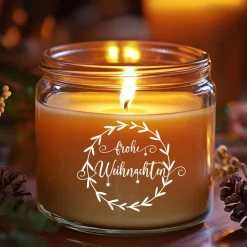 Fensterdeko Schriftzug Frohe Weihnachten Fensterbild Weihnachtsdekoration Sticker Kranz 2 Farben 3 Größen Sticker & Aufkleber