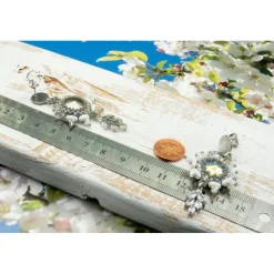 Online Festliche beadwork Ohrstecker handgemacht – Glasperlenschmuck Unikat als Weihnachtsgeschenk & Hochzeit Brautschmuck