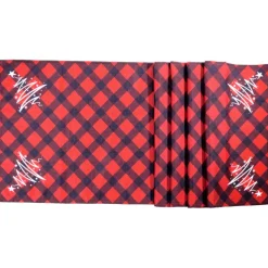 Online Festliche Bestecktaschen 6 Stück & Tischläufer Tannenbaum – Tischdeko Weihnachten & Winter Weihnachtsbaumdecken