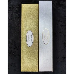 Geschenkverpackungen|Atelier Petra Leona Festliche Geschenkverpackung 22,9x4,6x2,4cm für Lesezeichen + Schlüsselanhänger Silber Glänzend Schmuckschachtel Armband