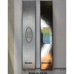 Geschenkverpackungen|Atelier Petra Leona Festliche Geschenkverpackung 22,9x4,6x2,4cm für Lesezeichen + Schlüsselanhänger Silber Glänzend Schmuckschachtel Armband